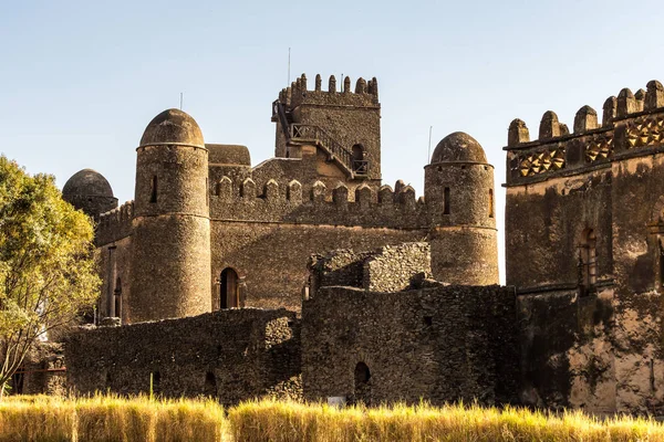 Fasil ghebbi ist die Überreste einer Festungsstadt in Gondar, Äthiopien — Stockfoto