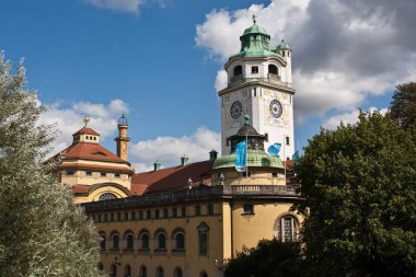 Munich, Germany: The Muellersche Volksbad located at the river Isar clipart