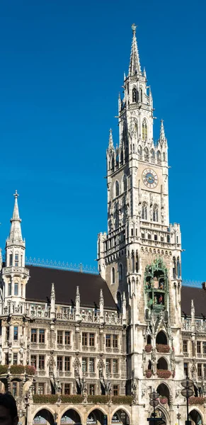 The New Town Hall at Marienplatz in Munich, Baviera, Alemanha — Fotografia de Stock