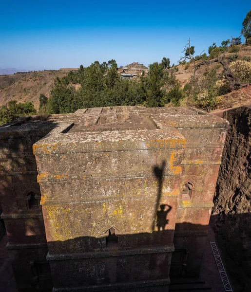 Lalibela, Etiyopya. Ünlü Rock kesme Kilisesi, Saint George - Bete Giyorgis — Stok fotoğraf