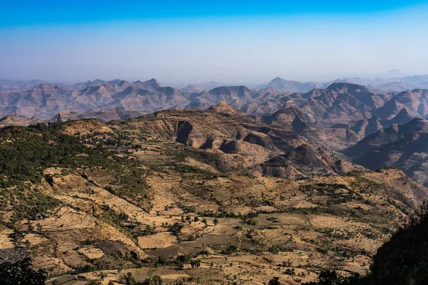 Veduta panoramica del Parco Nazionale delle Montagne Simien nell'Etiopia settentrionale — Foto Stock