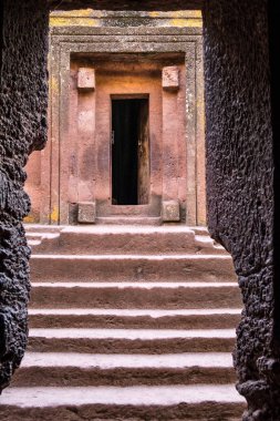Lalibela, Etiyopya. Ünlü Rock kesme Kilisesi, Saint George - Bete Giyorgis