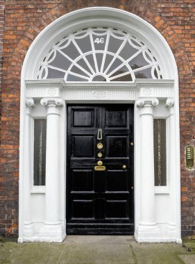 Dublin City, Merrion Meydanı, İrlanda renkli Gürcü kapı