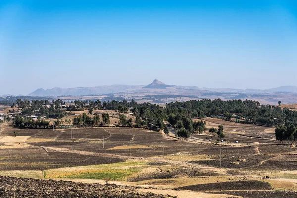 Paisaje entre Gondar y las montañas Simien, Etiopía, África — Foto de Stock