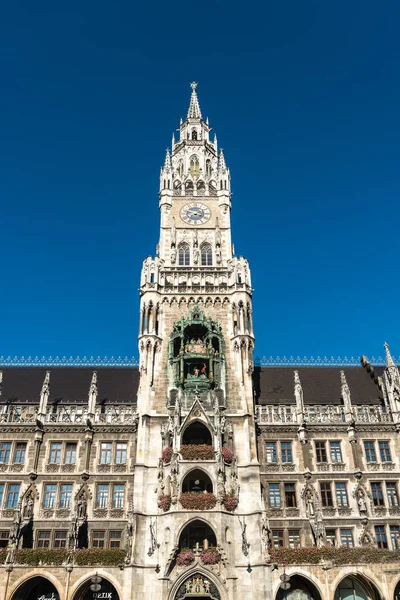 The New Town Hall at Marienplatz in Munich, Baviera, Alemanha — Fotografia de Stock