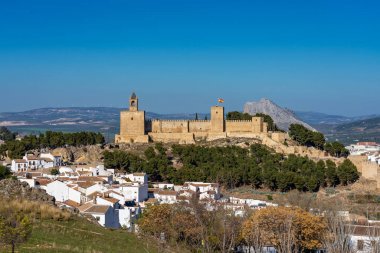 Alcazaba Antequera Kalesi provincemalaga içinde. Endülüs, İspanya