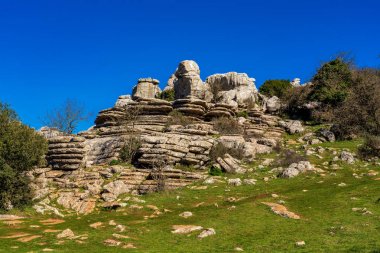 El Torcal de Antequera, Endülüs, İspanya, Antequera yakınlarında, Malaga.