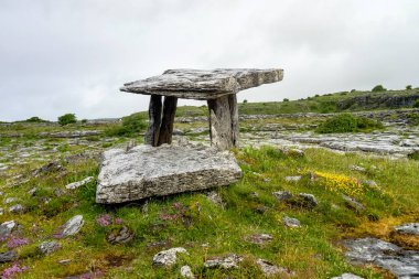 5 000 yıllık polnabrone dolmen burren, co. clare - İrlanda