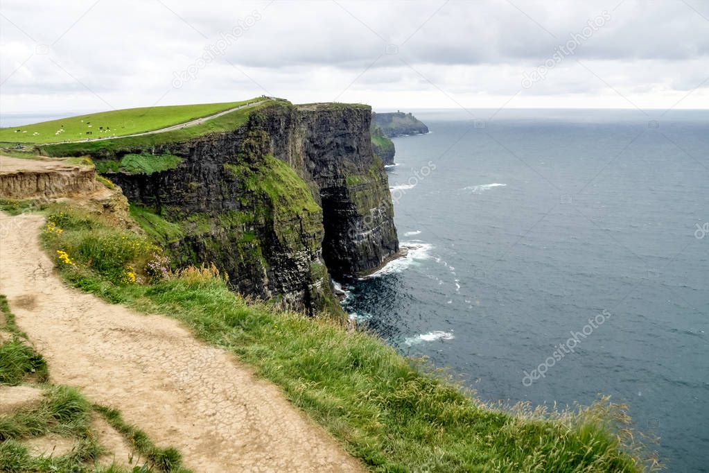 World famous Cliffs of Moher in County Clare, Ireland