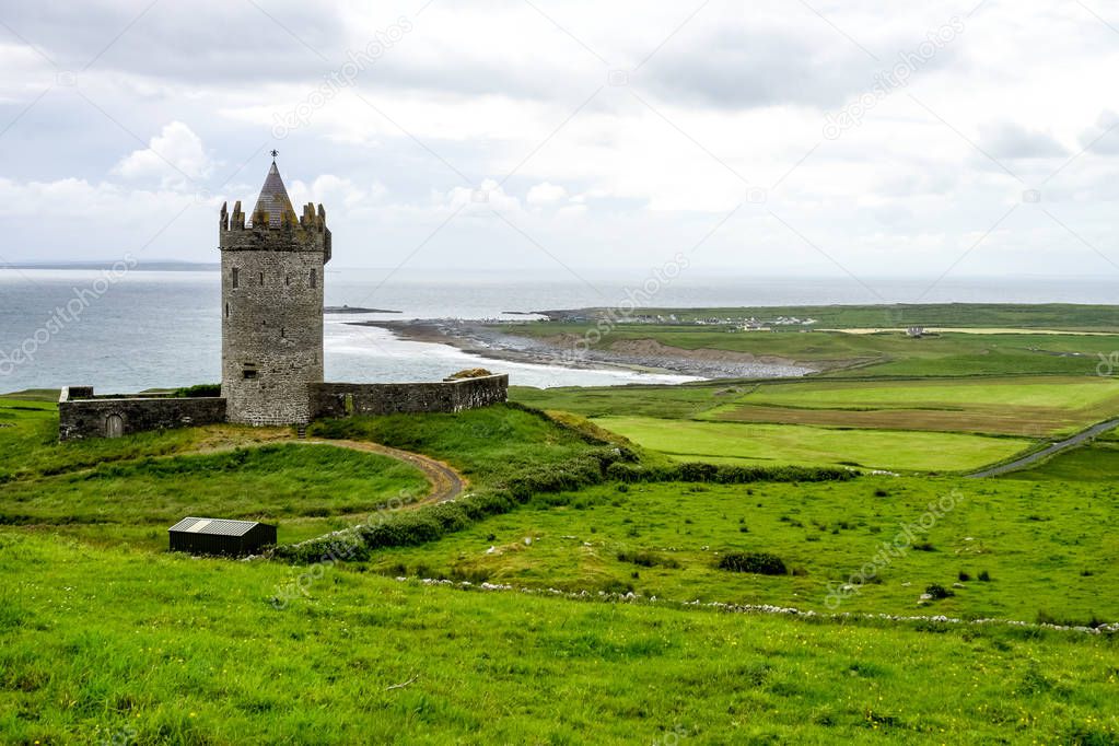 Doonagore castle near Doolin in Ireland, Europe