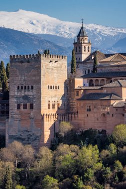 Granada'daki Alhambra Sarayı'nın görünümü, Avrupa'da İspanya