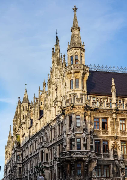 The New Town Hall at Marienplatz in Munich, Baviera, Alemanha — Fotografia de Stock