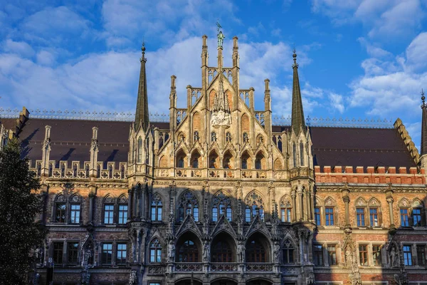 Az új városháza, a Marienplatz München, Bajorország, Németország — Stock Fotó