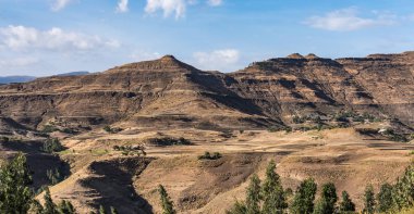Manzara Lalibela Tigray, Etiyopya, Afrika arasındaki Gheralta