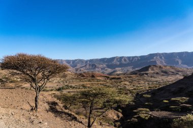 Lalibela, Etiyopya dağlarında manzara