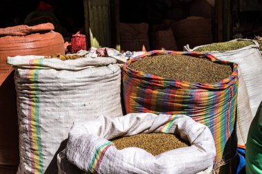 Addis Abeba 'daki Addis Mercato, Afrika' daki Etiyopya.