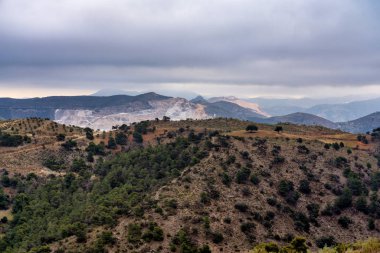 İspanya'da Almeria eyaletindeki Tabernas çölü manzarası