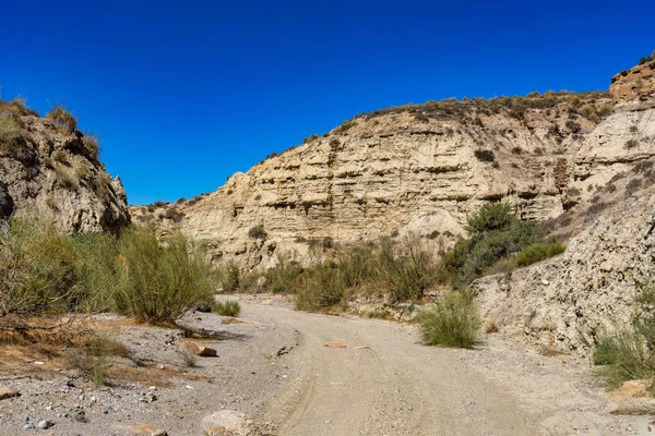 Tabernas pustyni, w języku hiszpańskim Desierto de Tabernas, Andaluzja, spa — Zdjęcie stockowe
