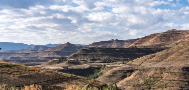 Manzara Lalibela Tigray, Etiyopya, Afrika arasındaki Gheralta