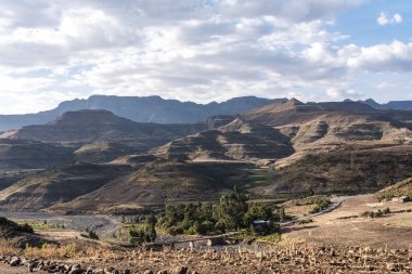 Manzara Lalibela Tigray, Etiyopya, Afrika arasındaki Gheralta
