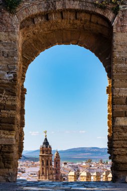 Antequera'daki San Sebastian kilise kulesi, Malaga Eyaleti, Endülüs, İspanya