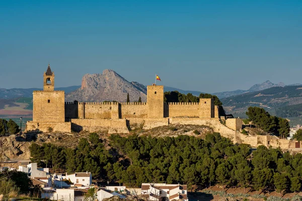 Alcazaba Castle of Antequera eyaleti Malaga. Endülüs, İspanya