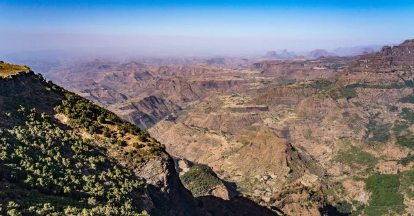 Manzaralı Kuzey Etiyopya Simien Dağları Milli Parkı