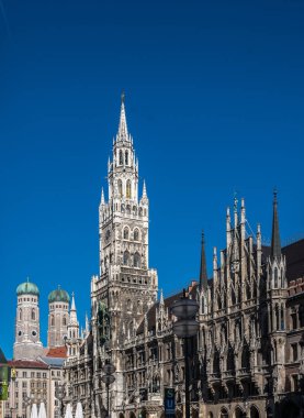 marienplatz Münih, Bavyera, Almanya, yeni Belediye Binası