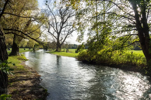 Autumn view in The English Garden, Munich, Germany. — Stock Photo, Image