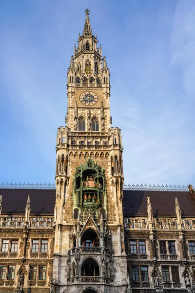 The New Town Hall at Marienplatz in Munich, Baviera, Alemanha — Fotografia de Stock