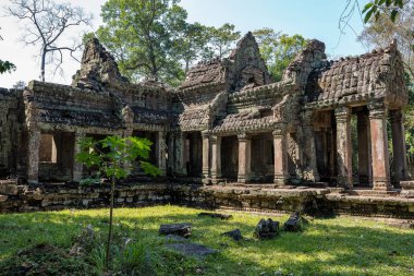 Siem Reap, Kamboçya'da karmaşık Angkor Wat Tapınağı Preah Khan