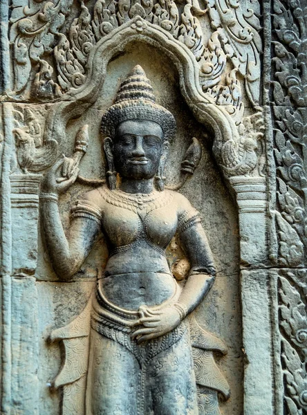 O antigo templo de Ta Prohm, Angkor, Camboja — Fotografia de Stock