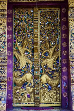 Luang Prabang, Laos wat Phaphay görünümü.