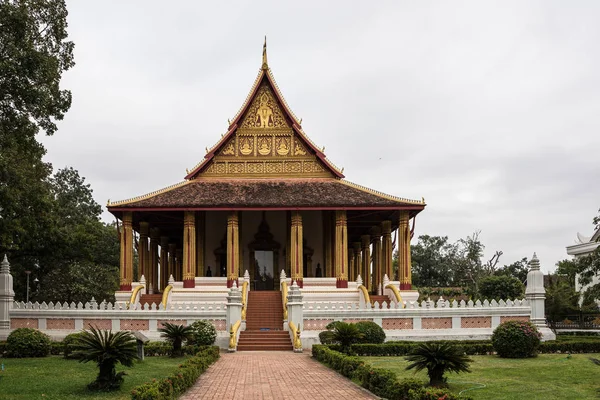 访问霍普拉考，也写在老挝万象的何普拉基奥 — 图库照片