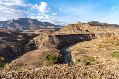 Manzara Lalibela Tigray, Etiyopya, Afrika arasındaki Gheralta