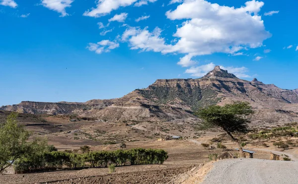 Paisaje en las tierras altas de Lalibela, Etiopía — Foto de Stock