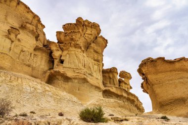 Bolnuevo, Las Gredas, Mazarron erozyonları görünümü. Murcia, İspanya