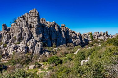 El Torcal de Antequera, Endülüs, İspanya, Antequera yakınlarında, Malaga.