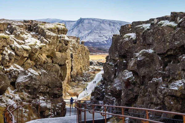 Krajobraz w Parku Narodowego Thingvellir w Islandii — Zdjęcie stockowe