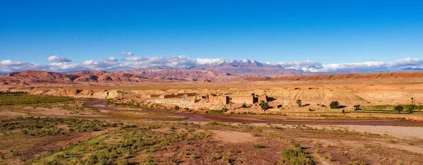 Morocco, High Atlas Landscape. Valley on the road to Ouarzazate