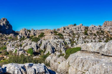 El Torcal de Antequera, Endülüs, İspanya, Antequera yakınlarında, Malaga.