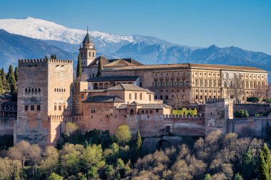Granada'daki Alhambra Sarayı'nın görünümü, Avrupa'da İspanya