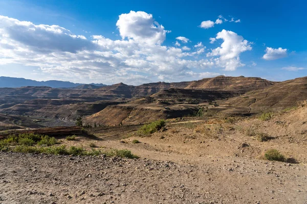 Landschaft zwischen gheralta und lalibela in tigrau, äthiopien, afrika — Stockfoto