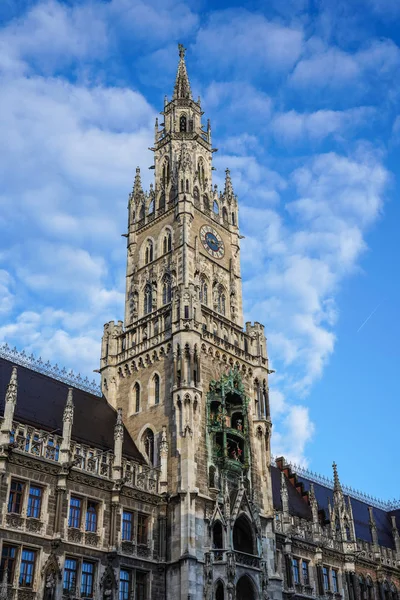 The New Town Hall at Marienplatz in Munich, Baviera, Alemanha — Fotografia de Stock