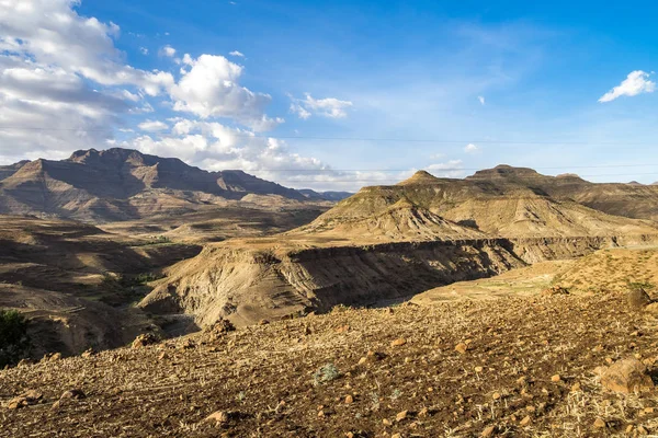 Landschaft zwischen gheralta und lalibela in tigrau, äthiopien, afrika — Stockfoto