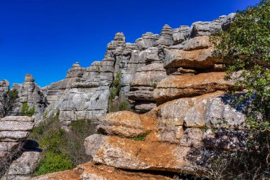 El Torcal de Antequera, Endülüs, İspanya, Antequera yakınlarında, Malaga.