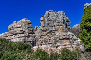 El Torcal de Antequera, Endülüs, İspanya, Antequera yakınlarında, Malaga.