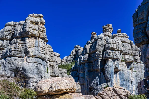 El Torcal de Antequera, Andalusie, Španělsko, poblíž Antequera, provincie Malaga. — Stock fotografie