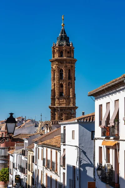 Церква Сан-Себастьян дзвіниця в Антекера, провінція Малага, Андалусія, Іспанія — стокове фото