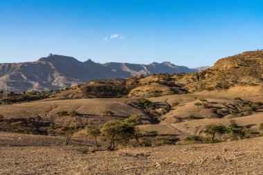Lalibela, Etiyopya dağlarında manzara